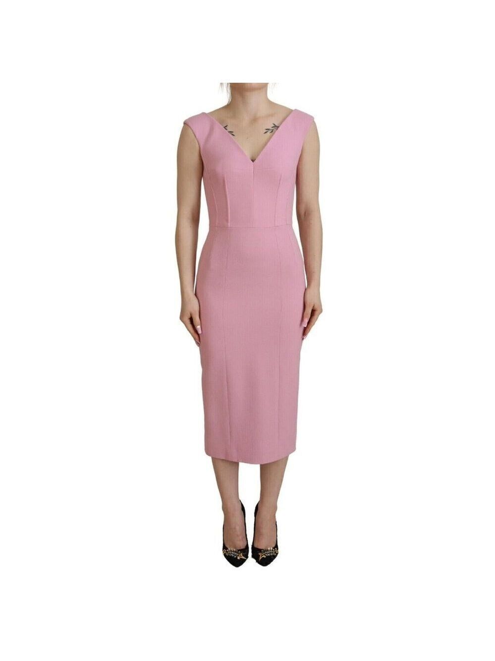 Dolce and Gabbana BNWOT womens corset "panelle" crepe dress vneck sheath dress